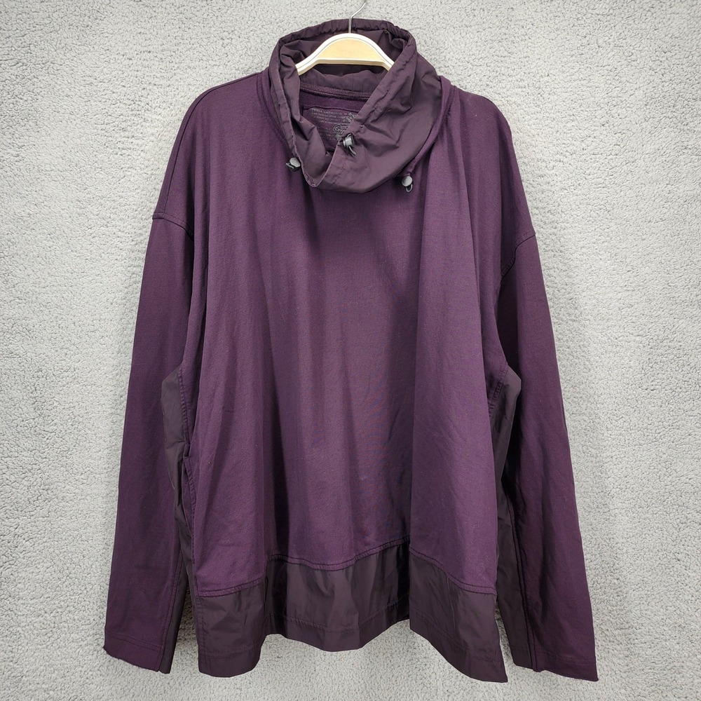 Marc O'Polo Mens Purple Mixed Media Funnel Neck Pullover Top Size Medium